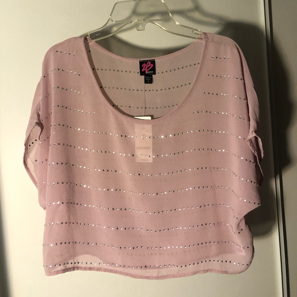 Baby pink crop top